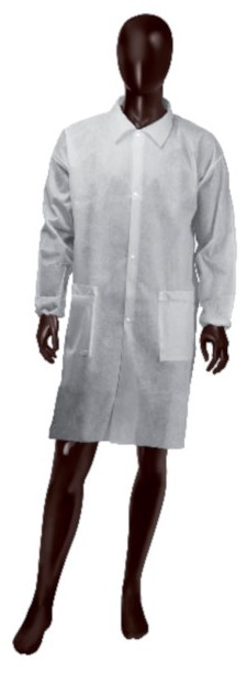 Camice bianco monouso, con bottoni - taglia Large